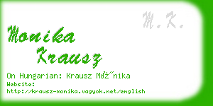 monika krausz business card